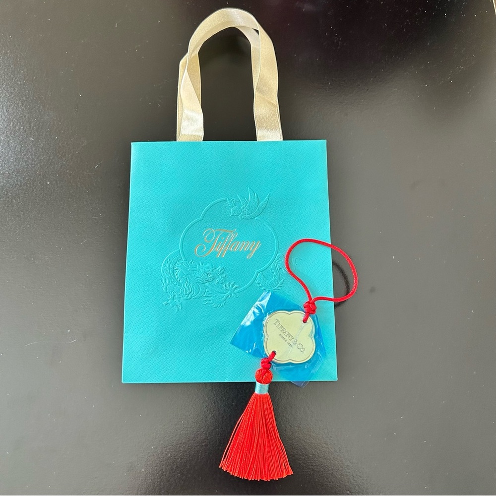 Tiffany & Co. Silver Charm + Gift Bag — Authentic / Hallmarked Pendant